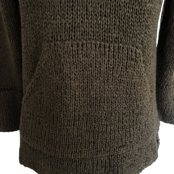 Max Studio Olive Green Sweater Hoodie Size Large - Picture 3 of 8